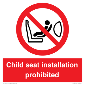 PH12636: Child seat installation prohibited