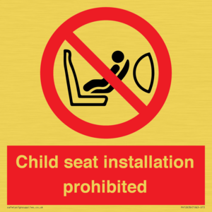 PH12636: Child seat installation prohibited