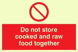 PH208: do not store cooked and raw food together