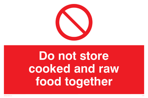 PH208: do not store cooked and raw food together