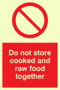 PH208: do not store cooked and raw food together