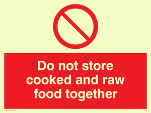 PH208: do not store cooked and raw food together