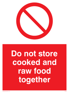PH208: do not store cooked and raw food together