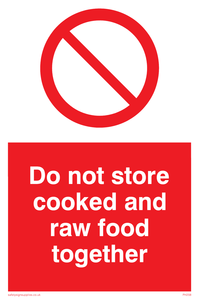 PH208: do not store cooked and raw food together