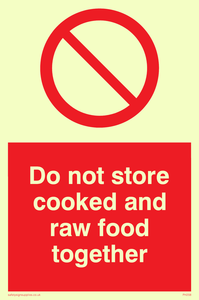 PH208: do not store cooked and raw food together