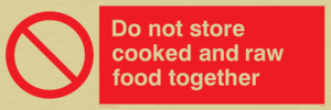 PH208: do not store cooked and raw food together