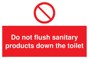 PH5472: Do not flush sanitary products