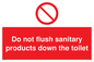 PH5472: Do not flush sanitary products