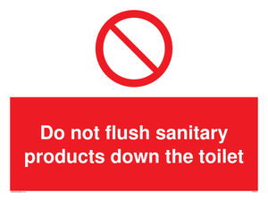 PH5472: Do not flush sanitary products