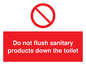 PH5472: Do not flush sanitary products