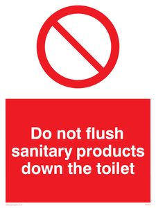 PH5472: Do not flush sanitary products