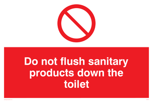 PH5472: Do not flush sanitary products