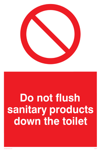 PH5472: Do not flush sanitary products