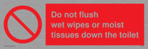 PH5783: Do not flush wet wipes or moist tissues down the toilet