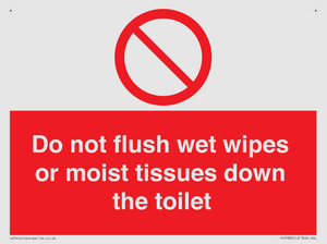 PH5783: Do not flush wet wipes or moist tissues down the toilet