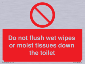 PH5783: Do not flush wet wipes or moist tissues down the toilet