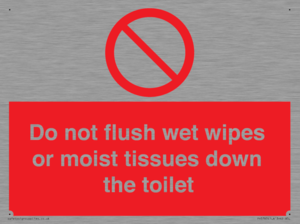 PH5783: Do not flush wet wipes or moist tissues down the toilet