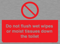PH5783: Do not flush wet wipes or moist tissues down the toilet