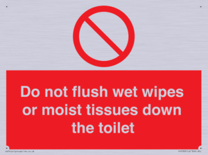 PH5783: Do not flush wet wipes or moist tissues down the toilet