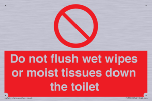 PH5783: Do not flush wet wipes or moist tissues down the toilet