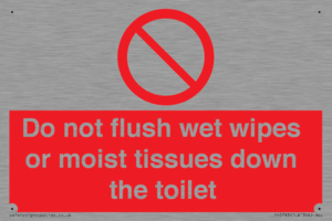 PH5783: Do not flush wet wipes or moist tissues down the toilet