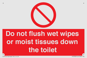 PH5783: Do not flush wet wipes or moist tissues down the toilet