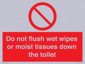 PH5783: Do not flush wet wipes or moist tissues down the toilet