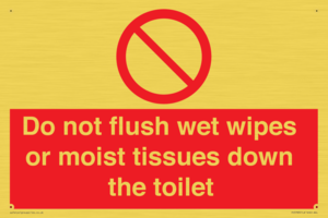 PH5783: Do not flush wet wipes or moist tissues down the toilet