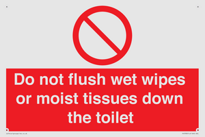 PH5783: Do not flush wet wipes or moist tissues down the toilet