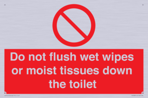 PH5783: Do not flush wet wipes or moist tissues down the toilet