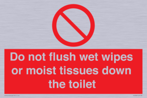 PH5783: Do not flush wet wipes or moist tissues down the toilet