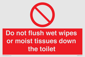 PH5783: Do not flush wet wipes or moist tissues down the toilet