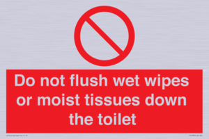 PH5783: Do not flush wet wipes or moist tissues down the toilet
