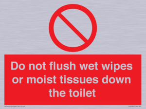 PH5783: Do not flush wet wipes or moist tissues down the toilet