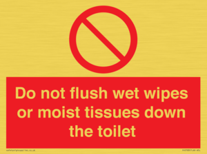 PH5783: Do not flush wet wipes or moist tissues down the toilet