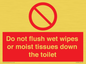 PH5783: Do not flush wet wipes or moist tissues down the toilet