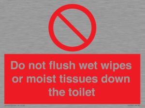 PH5783: Do not flush wet wipes or moist tissues down the toilet