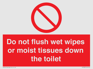 PH5783: Do not flush wet wipes or moist tissues down the toilet