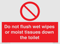 PH5783: Do not flush wet wipes or moist tissues down the toilet