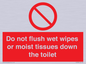 PH5783: Do not flush wet wipes or moist tissues down the toilet