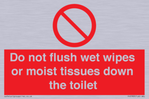 PH5783: Do not flush wet wipes or moist tissues down the toilet