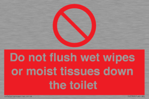 PH5783: Do not flush wet wipes or moist tissues down the toilet