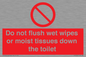 PH5783: Do not flush wet wipes or moist tissues down the toilet
