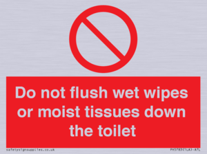 PH5783: Do not flush wet wipes or moist tissues down the toilet