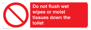 PH5783: Do not flush wet wipes or moist tissues down the toilet