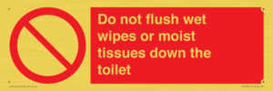 PH5783: Do not flush wet wipes or moist tissues down the toilet