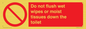 PH5783: Do not flush wet wipes or moist tissues down the toilet