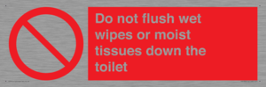 PH5783: Do not flush wet wipes or moist tissues down the toilet