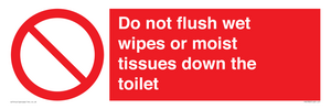 PH5783: Do not flush wet wipes or moist tissues down the toilet