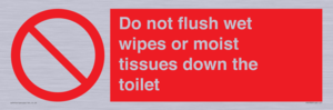 PH5783: Do not flush wet wipes or moist tissues down the toilet